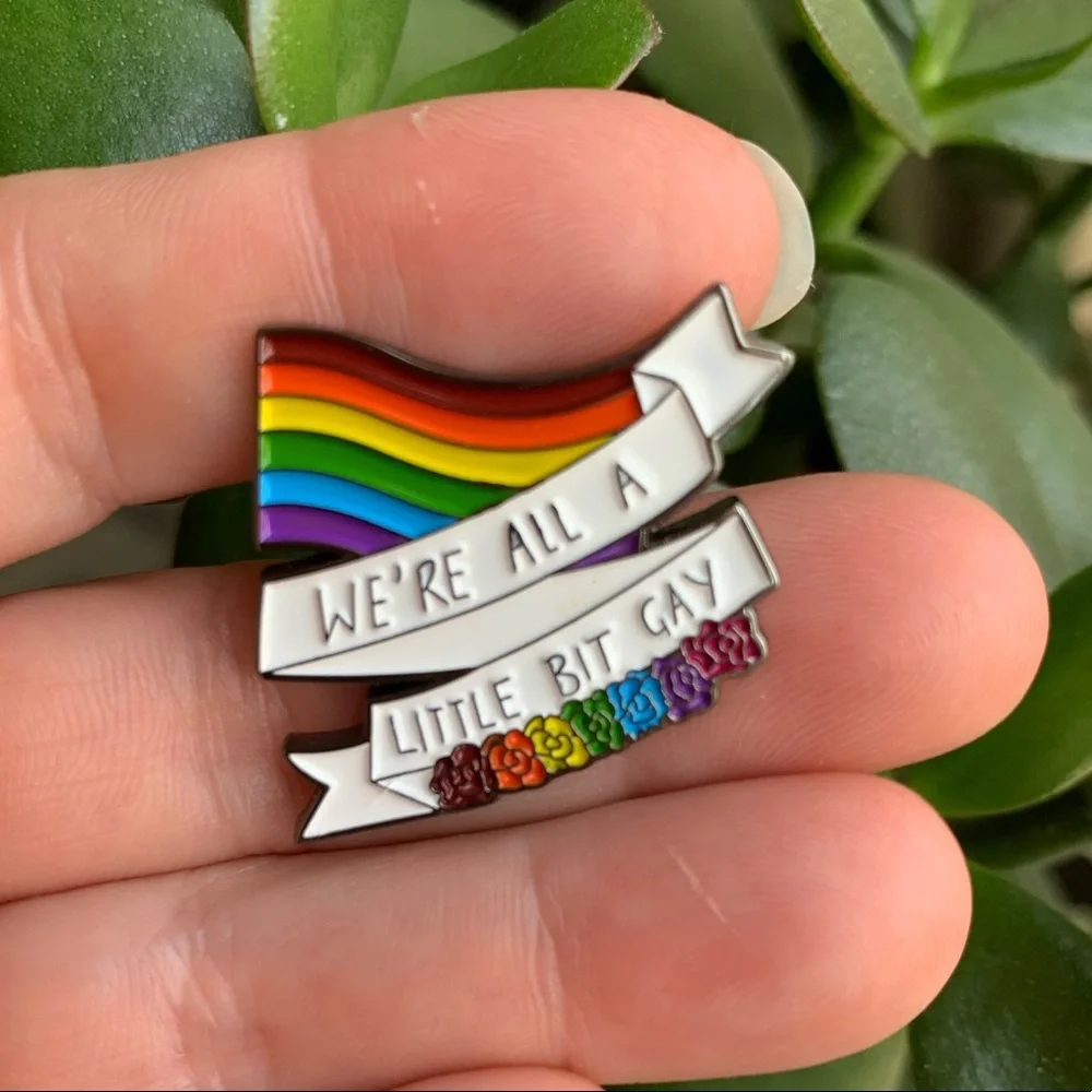 Brand new Harry Styles Inspired enamel pin “We are all a little Bit Gay” - Picture 1 of 3
